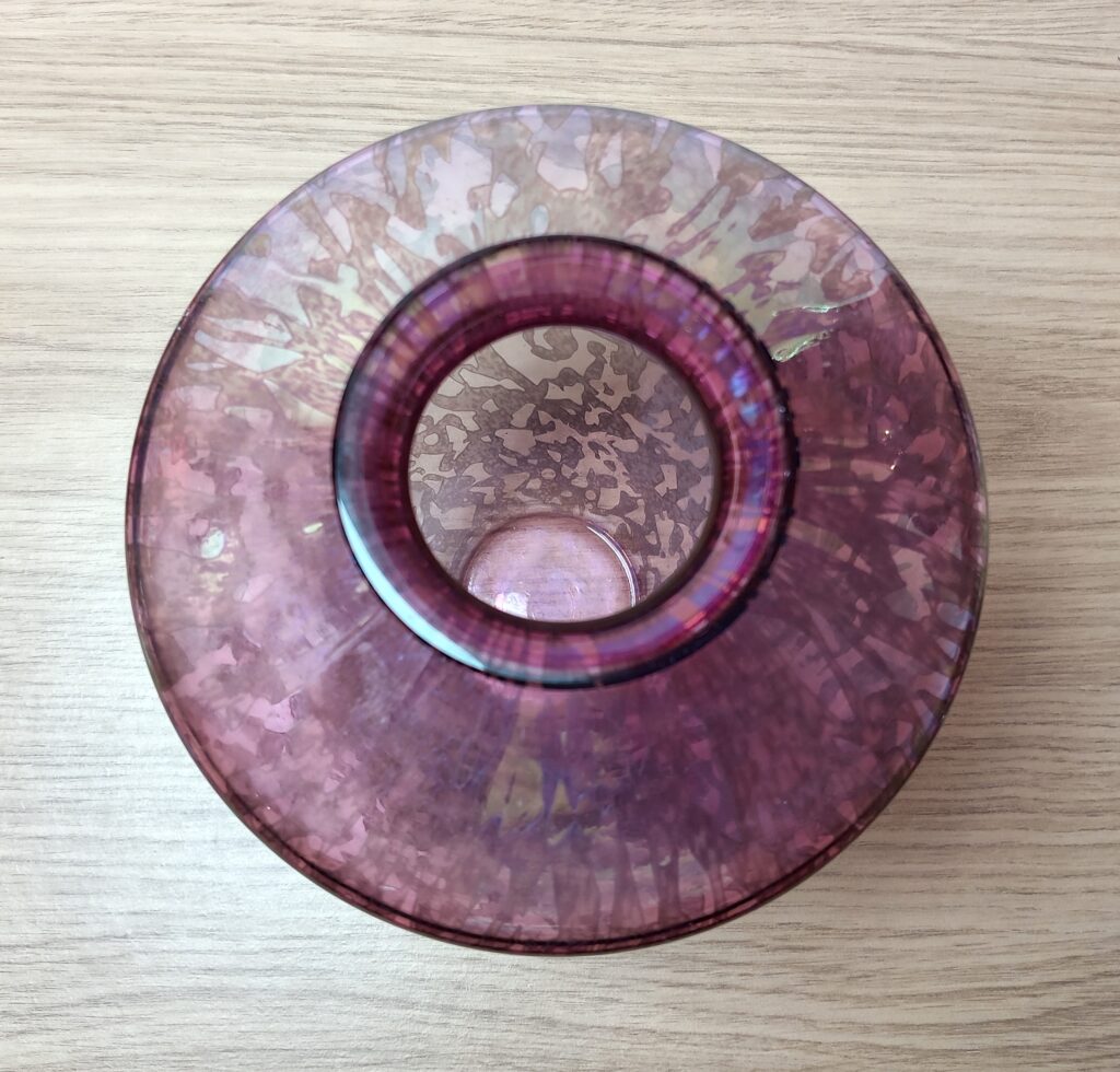 Large Royal Brierley Iridescent Pink Studio Glass Vase - Image 5