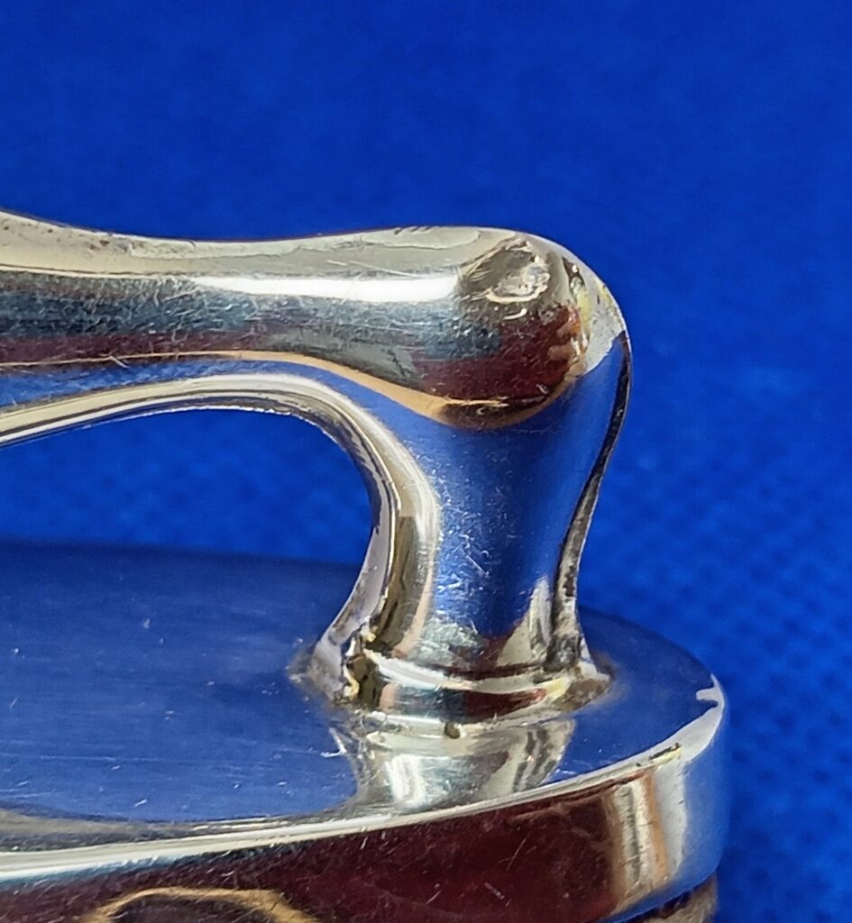 Antique Sterling Silver Handled Oval Nail Buffer - Image 2