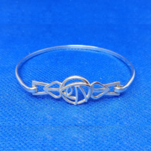 Carrick Jewellery Sterling Silver Rennie Mackintosh Style Rose Bangle