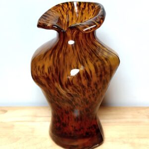 Murano Glass Speckled Female Bust Decorative Vase