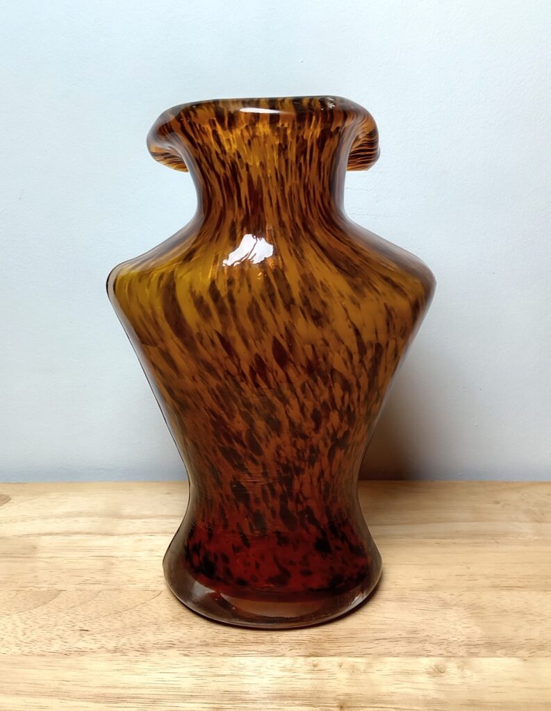 Murano Glass Speckled Female Bust Decorative Vase - Image 5