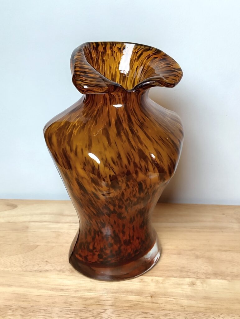 Murano Glass Speckled Female Bust Decorative Vase - Image 11