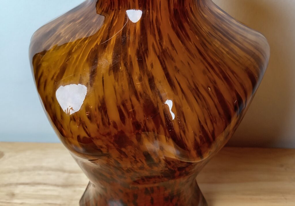 Murano Glass Speckled Female Bust Decorative Vase - Image 8