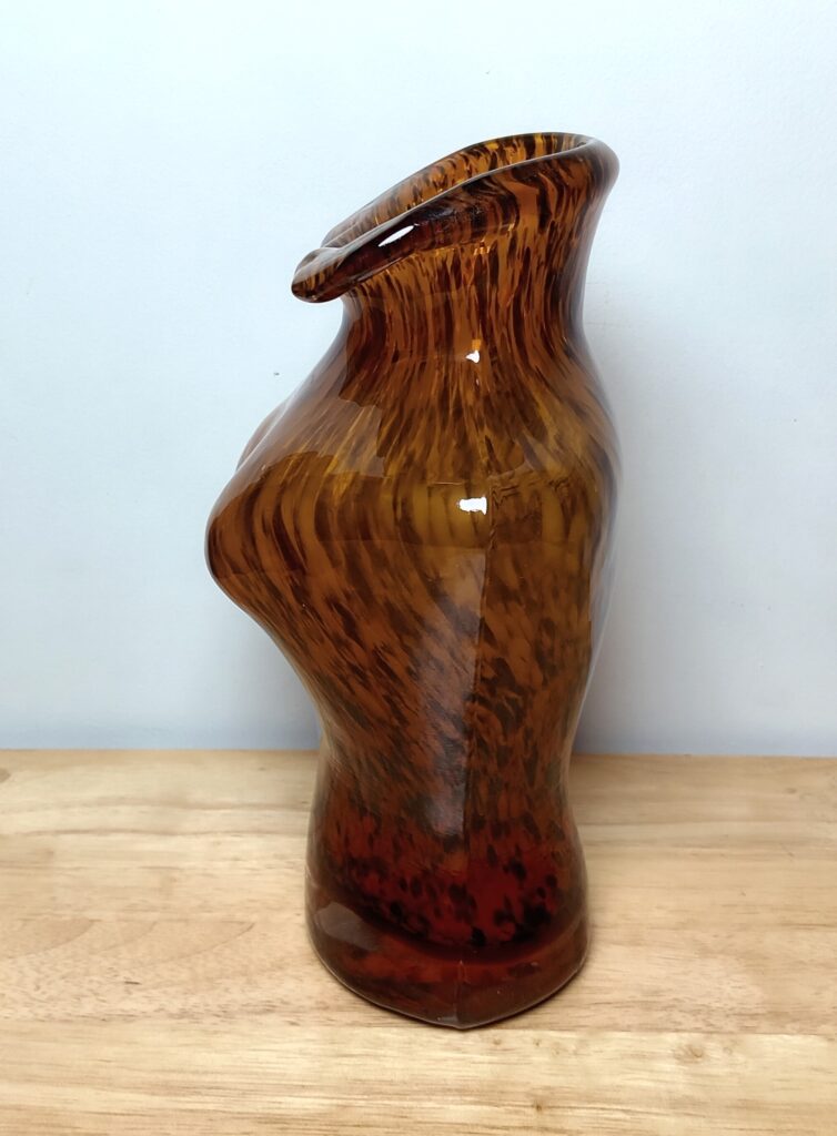 Murano Glass Speckled Female Bust Decorative Vase - Image 6