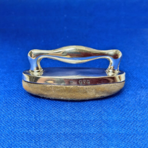 Antique Sterling Silver Handled Oval Nail Buffer