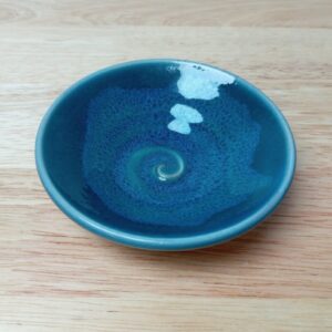 Rupert Blamire Studio Pottery Blue Glaze Trinket Dish / Mini Tapas Dish