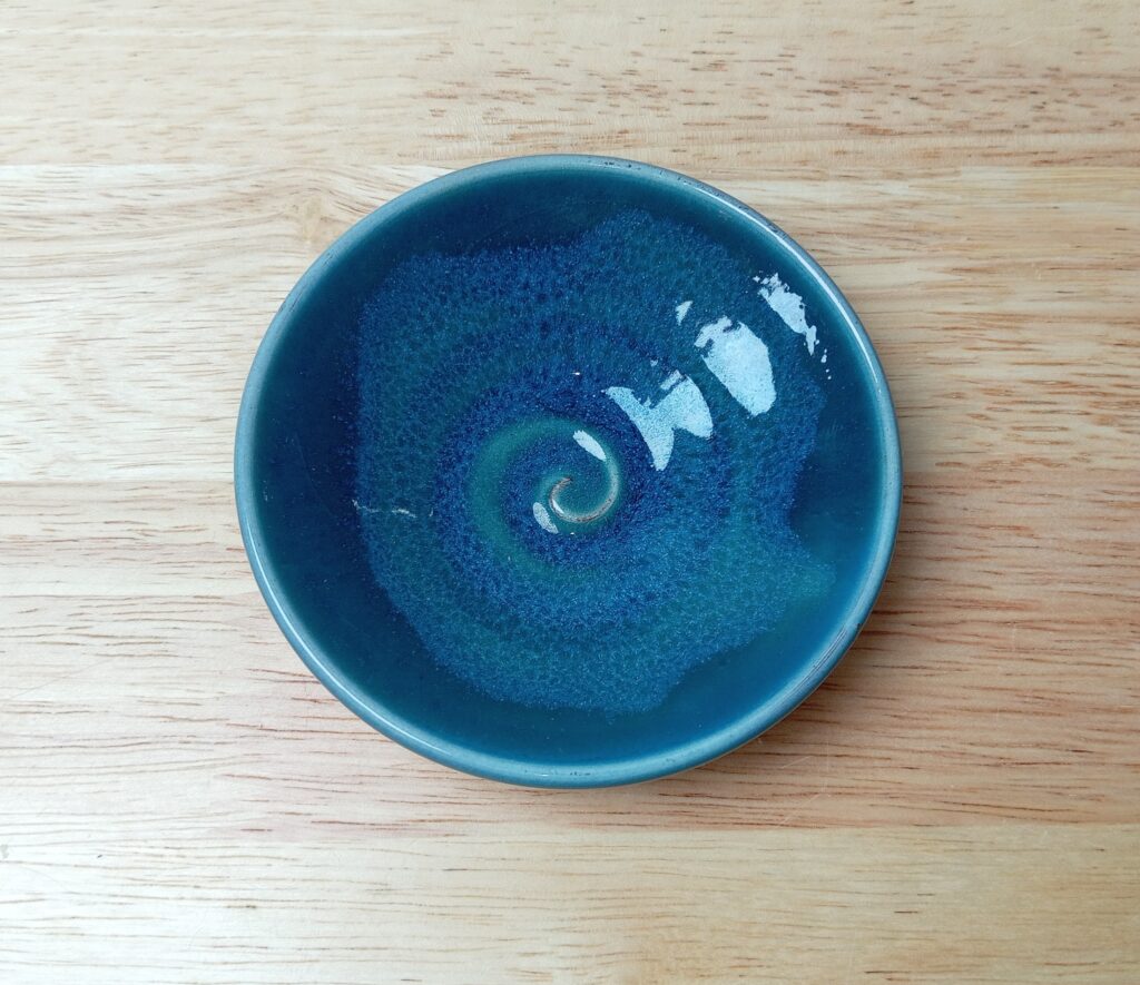 Rupert Blamire Studio Pottery Blue Glaze Trinket Dish / Mini Tapas Dish - Image 6