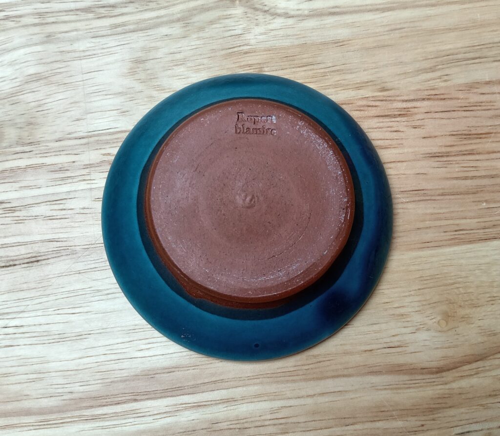 Rupert Blamire Studio Pottery Blue Glaze Trinket Dish / Mini Tapas Dish - Image 3