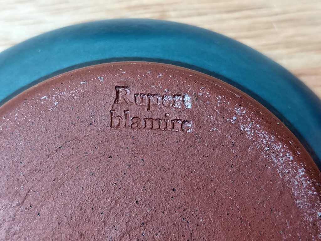 Rupert Blamire Studio Pottery Blue Glaze Trinket Dish / Mini Tapas Dish - Image 2